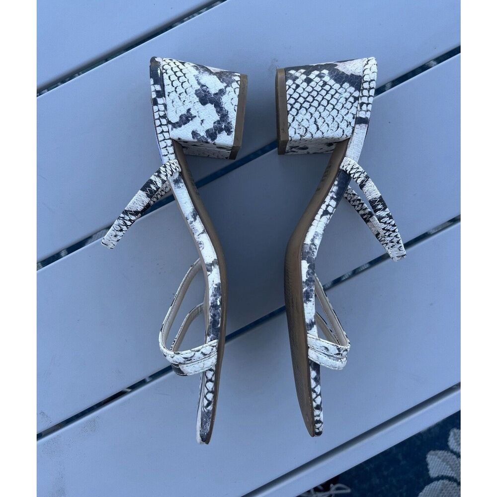 Steve Madden Block Heel Snake Print Sandal - Size… - image 2